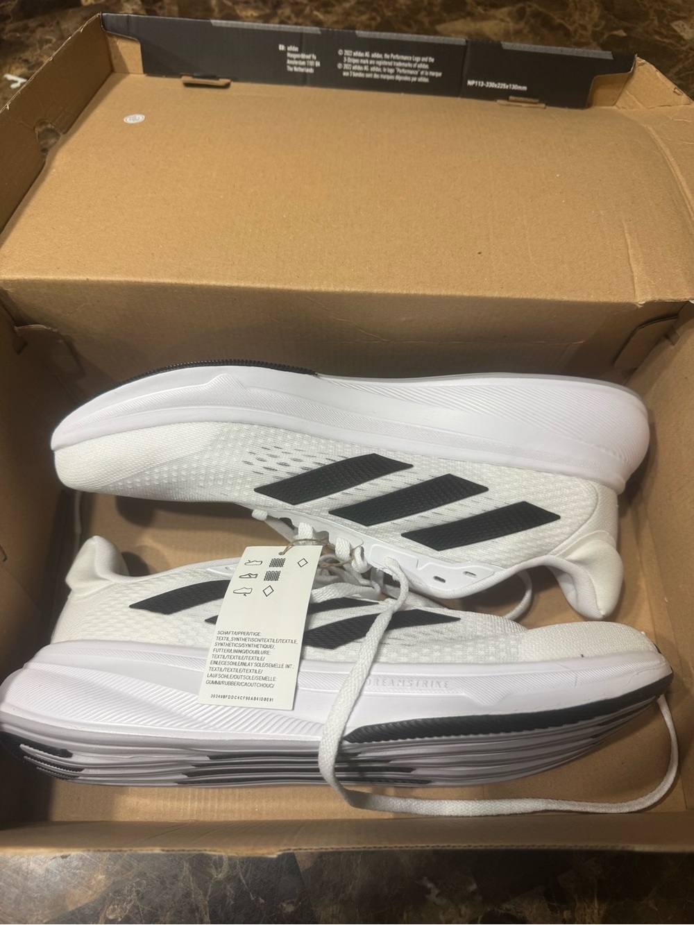 adidas White and Black Running Sneakers